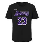 Nike Kids' Los Angeles Lakers LeBron James #23 Icon Edition Name & Number T-Shirt - Thumbnail 3 of 3