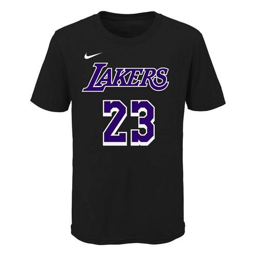 Nike Kids' Los Angeles Lakers LeBron James #23 Icon Edition Name & Number T-Shirt - Primary Image