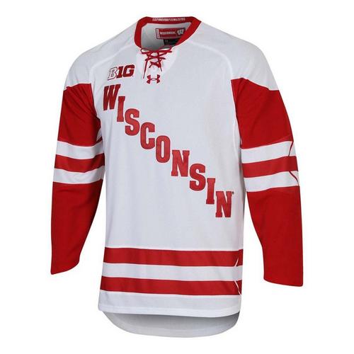 Under Armour Wisconsin Badgers Home Hockey Jersey - Primary Image