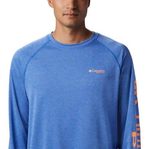 Men's Columbia PFG Terminal Tackle Heather Long Sleeve T-Shirt - Primary Image