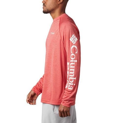 Men's Columbia PFG Terminal Tackle Heather Long Sleeve T-Shirt - Primary Image