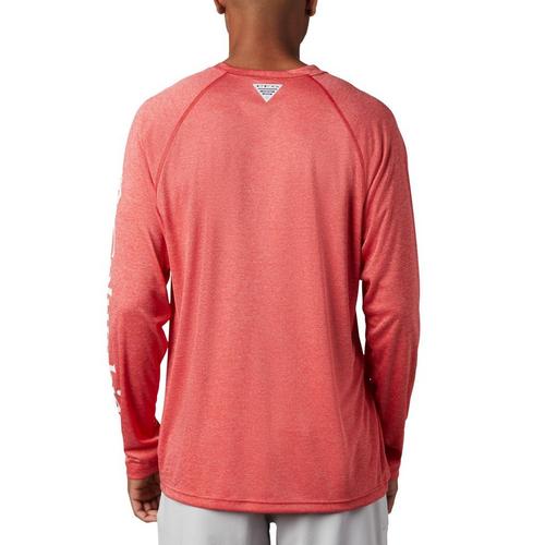 Men's Columbia PFG Terminal Tackle Heather Long Sleeve T-Shirt - Primary Image