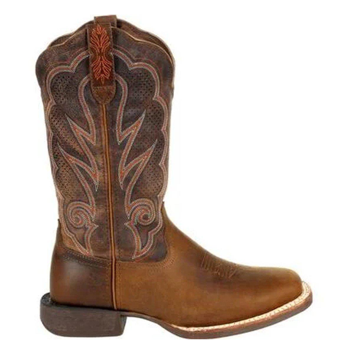 Durango Lady Rebel Pro Women's Cognac Ventilated Western Boot - Distressed cognac