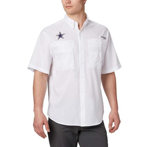 Columbia PFG Tamiami Dallas Cowboys - Mens Shirt - 127702-White - S