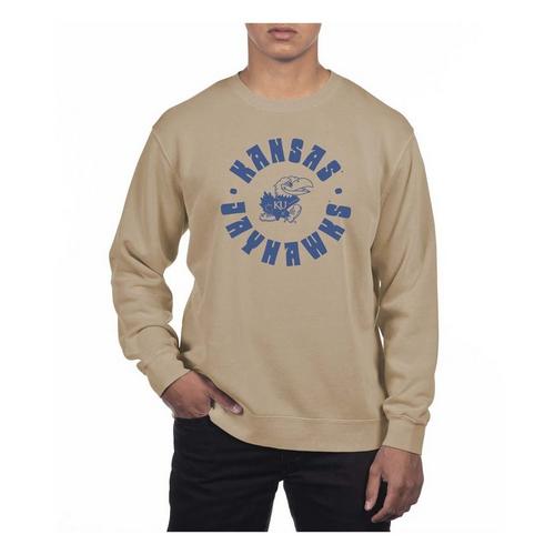 USCAPE Kansas Jayhawks Radial Pigment Dyed Crew - Primary Image
