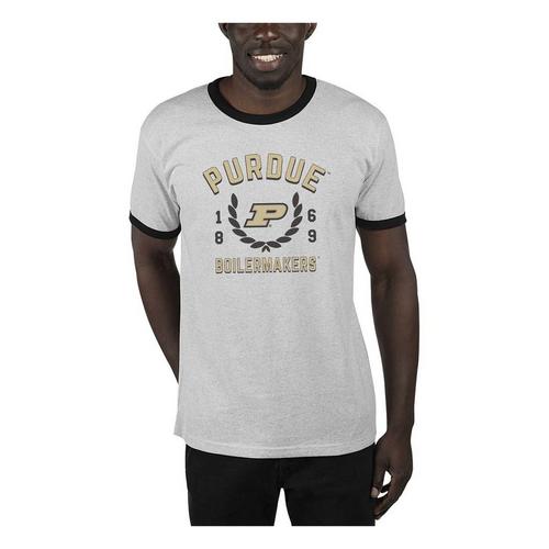 USCAPE Purdue Boilermakers Academy Renew Recycled Ringer T-Shirt - Primary Image