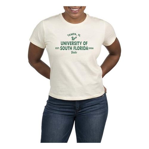 USCAPE Women's South Florida Bulls Banner High Waisted T-Shirt - Primary Image