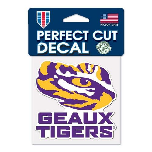Wincraft LSU Tigers Slogan 4"x4" Perfect Cut Decal - Primary Image
