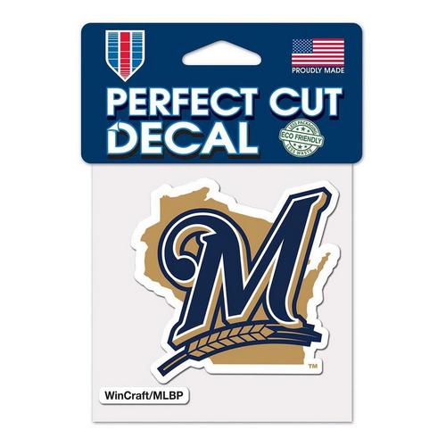Wincraft Milwaukee Brewers 4"x4" Perfect Cut Decal - Primary Image