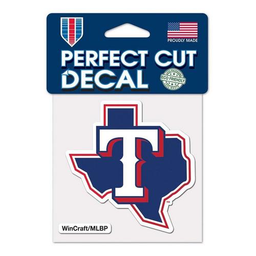 Wincraft Texas Rangers 4"x4" Perfect Cut Decal - Primary Image
