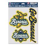 Wincraft Savannah Bananas Multi-Use 3 Fan Decal Pack - Thumbnail 1 of 2