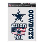 Wincraft Dallas Cowboys Multi-Use 3pk Decal - Thumbnail 1 of 2
