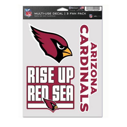 Wincraft Arizona Cardinals 3pk Multi Use Decal - Primary Image