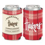 Wincraft Nebraska Cornhuskers Plaid Patch Can Cooler - Thumbnail 1 of 2