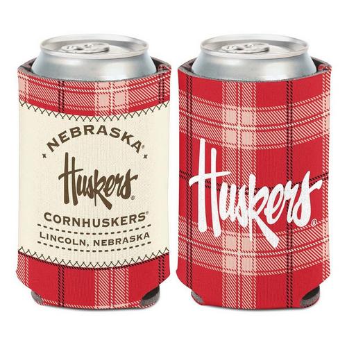 Wincraft Nebraska Cornhuskers Plaid Patch Can Cooler - Primary Image