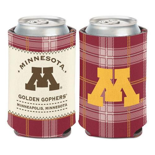 Wincraft Minnesota Golden Gophers Plaid Patch Can Cooler - Primary Image