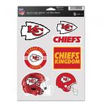 Wincraft Kansas City Chiefs 6pk Multifan Decals - Thumbnail 1 of 2