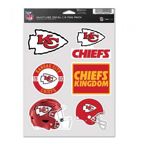 Wincraft Kansas City Chiefs 6pk Multifan Decals - Primary Image
