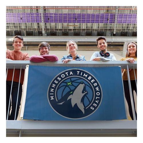 Wincraft Minnesota Timberwolves Blue 3'x5' Deluxe Flag - Primary Image
