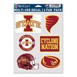 Wincraft Iowa State Cyclones 6-Pack Decal - Thumbnail 1 of 3