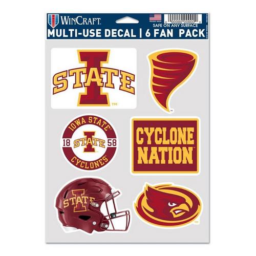 Wincraft Iowa State Cyclones 6-Pack Decal - Primary Image