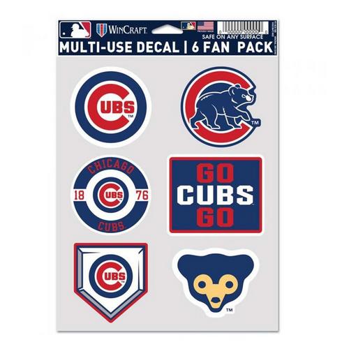 Wincraft Chicago Cubs 6pk. Multifan Decals - Primary Image