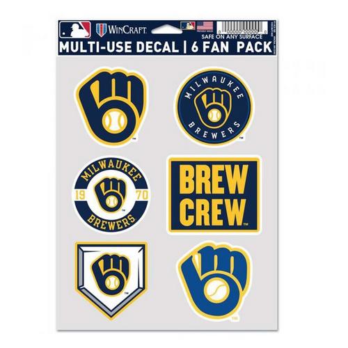 Wincraft Milwaukee Brewers 6pk. Multifan Decals - Primary Image