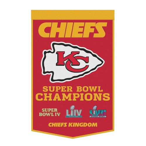 Wincraft Kansas City Chiefs 24x36 Wool Champions Banner - Primary Image