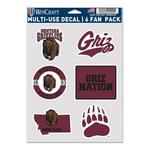 Wincraft Montana Grizzlies 6-Pack Decal - Thumbnail 1 of 3
