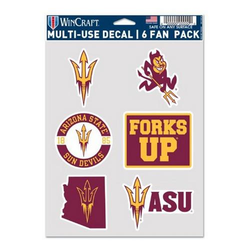 Wincraft Arizona State Sun Devils Multi Use 6-Pack Decal - Primary Image