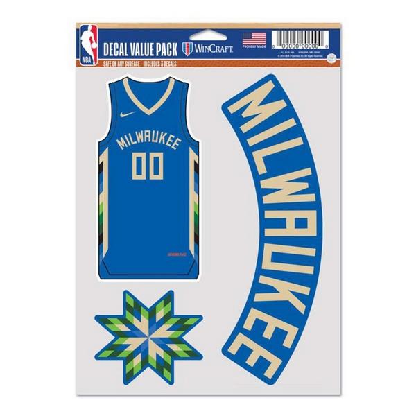 Wincraft Milwaukee Bucks 2022 City Edition Multi Decals