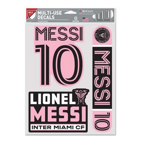 Wincraft Inter Miami CF Lionel Messi 3pk Fan Decals - Primary Image