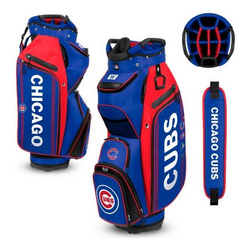 Team Effort Chicago Cubs Blue/Red Bucket III Cart Golf Bag - Primary Image