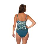 Women's Jantzen Palm Toile Amber V-Neck Swim Tankini - Thumbnail 2 of 3