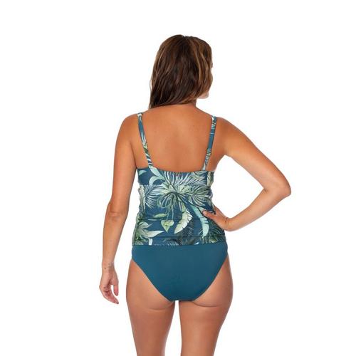 Women's Jantzen Palm Toile Amber V-Neck Swim Tankini - Primary Image