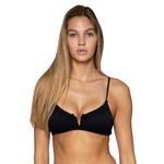 Women's damsel V Wire Spiral Rib Swim Bikini Top - Thumbnail 1 of 4
