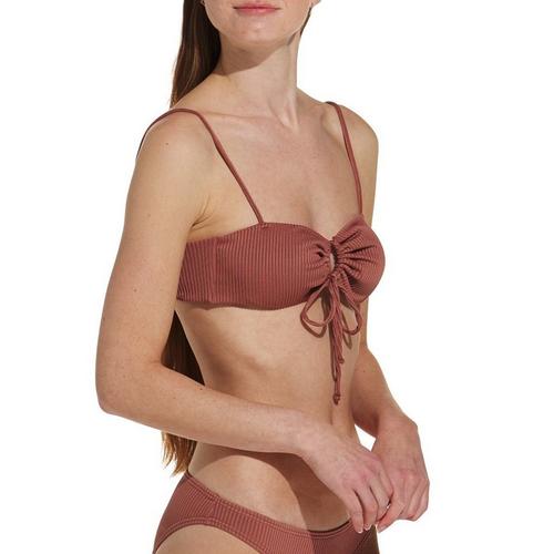 Women's damsel Cord Keyhole Swim Bikini Top - Primary Image