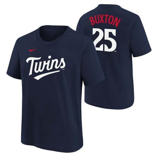 Nike Kids' Minnesota Twins Byron Buxton #25 Home Name & Number T-Shirt - Primary Image