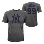Genuine Stuff Kids' New York Yankees Aaron Judge #99 Tri-Blend Name & Number T-Shirt - Thumbnail 1 of 3