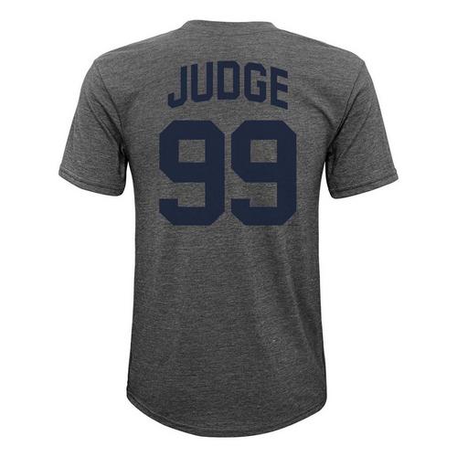 Genuine Stuff Kids' New York Yankees Aaron Judge #99 Tri-Blend Name & Number T-Shirt - Primary Image