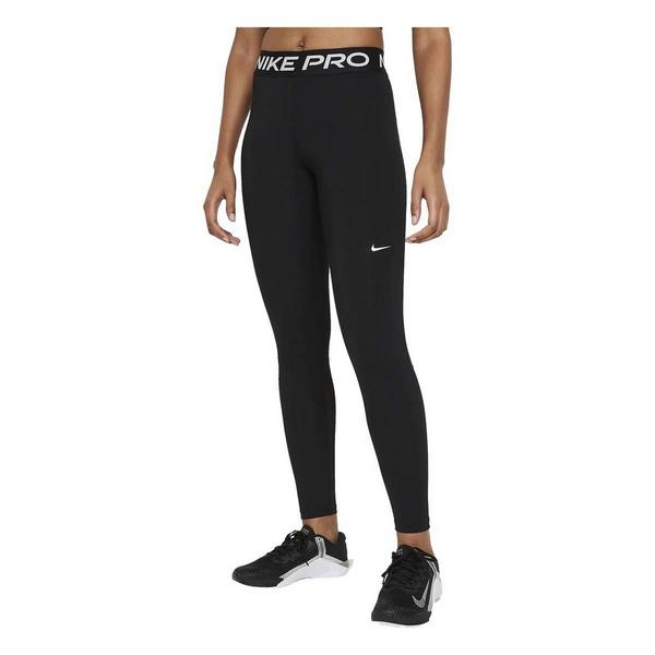 Women's Nike Pro Mid-Rise Mesh-Paneled Running Tights Small Black