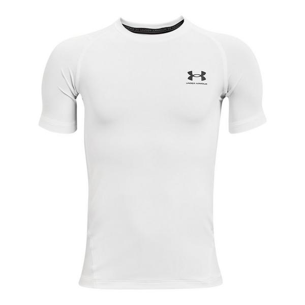 Boys' Under Armour HeatGear Armour T-Shirt XLarge White