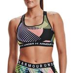 Women's Under Armour Crossback Print Mid Sports Bra - Thumbnail 1 of 8