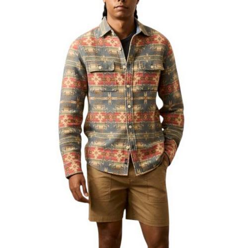 Men's Faherty Doug Good Feather Canyon Long Sleeve Button Up Shirt - Primary Image