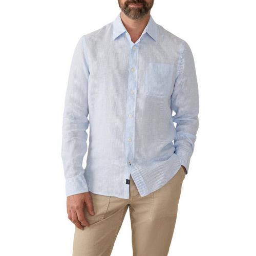 Men's Faherty Laguna Linen Long Sleeve Button Up Shirt - Primary Image