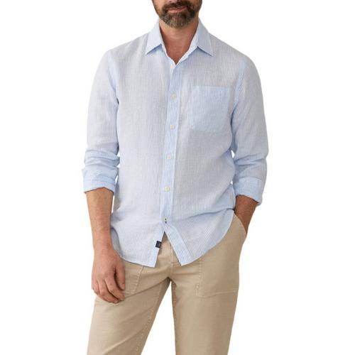 Men's Faherty Laguna Linen Long Sleeve Button Up Shirt - Primary Image