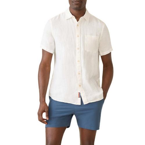 Men's Faherty Palma Linen Button Up Shirt - Primary Image