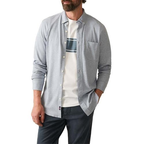 Men's Faherty Coastine Knit Long Sleeve Button Up Shirt - Primary Image