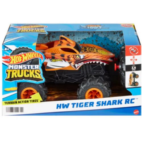 Hot Wheels RC Monster Trucks HW Tiger Shark RC in 124 Scale Remote-Control Toy Truck - Primary Image
