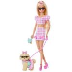 Barbie Twinning Looks Fashion Doll With Pet Dog, Matching Pink Clothes & Accessories, Blonde - Thumbnail 1 of 5